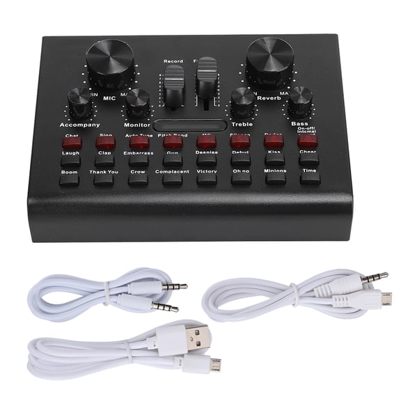 V8S Mobile Phone Sound Card Live Audio Video Equipment Accessories English Version