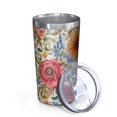 thumbnail image 2 of Pioneer Flower 10oz Tumblers Stainless Steel Tumbler with Lid and Straw,Vacuum Insulated Double Wall Travel Tumbler Cups with Cleaning Brush for Coffee, Tea, 2 of 4