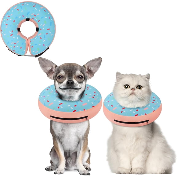 Supet Inflatable Dog Cone Collar Alternative After Surgery, Doggie Neck Donut Collar Recovery, Soft Dog Cone for Small Medium Large Dogs