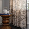 thumbnail image 3 of Botanical Print Semi-Blackout Window Curtains 2 Panels Farmhouse Style Cotton Linen Darkening Curtains with Grommet Window Drapes for Living Room Bedroom (59.06" W x 62.99" L), 3 of 5