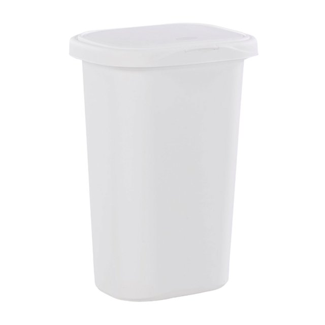 Rubbermaid 13,25 Gallons Couvercle à Ressort Rectangulaire Poubelle Panier, Blanc
