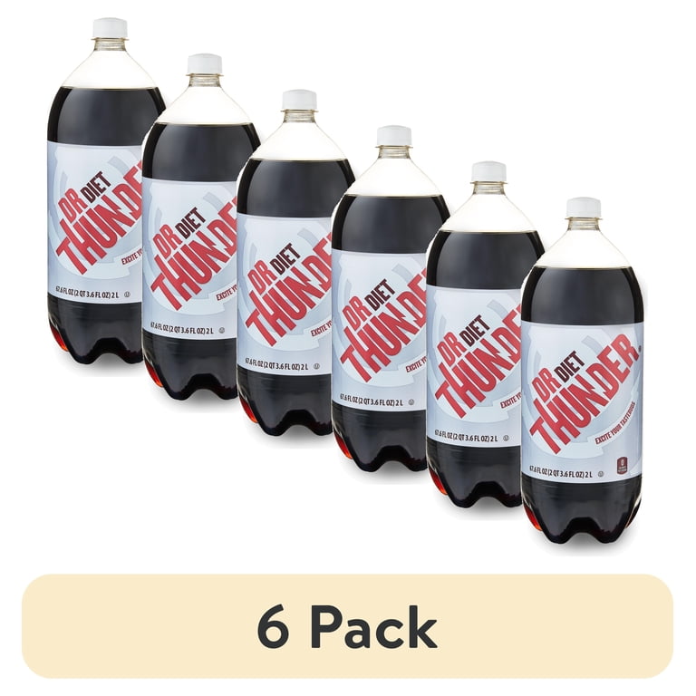 Great Value Dr Thunder Diet Cola, 2 Liter Bottle, 6 Pack photo 1