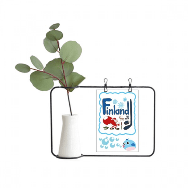 Symbole National de Finlande Motif Vase Suspendu en Verre Transparent Décoration Bouteille