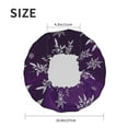 thumbnail image 6 of Kdxio Snowflake Gradient Purple Print Shower Cap for Women,Elastic and Reusable,Double Waterproof Layers Bathing Hat, 6 of 9