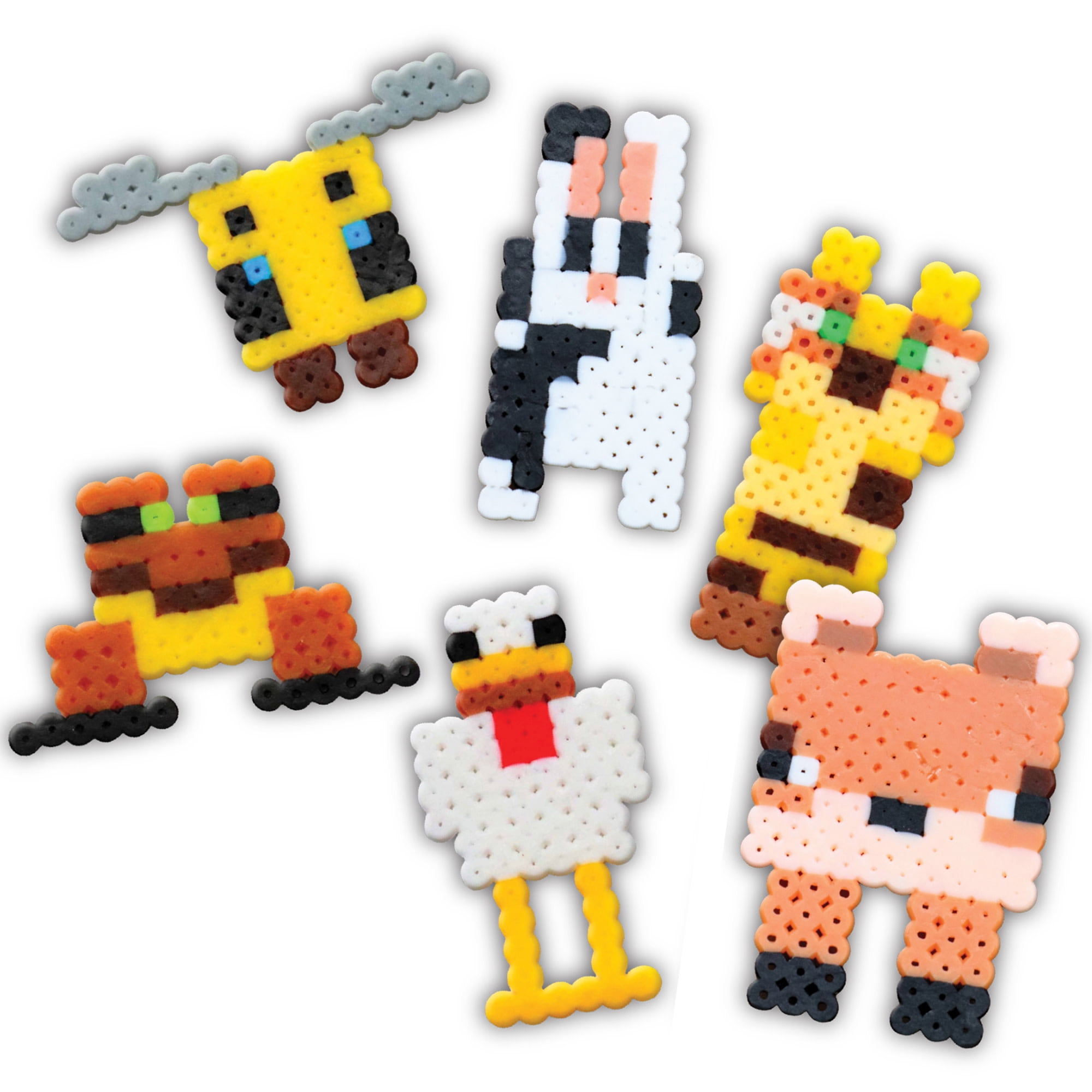 Tara Toy: Deluxe Pixel Art - Minecraft - 810pc DIY Bead Craft Kit, Design & Fuse, Make Character Magnets & Stickers, Play Scene, Guide Booklet, Kid 6+