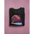 thumbnail image 3 of Retro Palms Vaporwave Sweatshirt Women -Image by Shutterstock, Female 5X-Large, 3 of 4