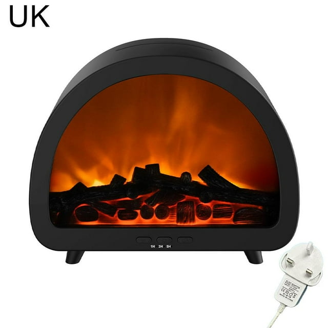 Fireplace Humidifier Diffuser,7 Colors Flame Diffuser for Essential Oils,Home Aromatherapy Mist, Flameless Candle Oil Diffusers,Small Humidifier with Flame Effect for Bedroom,Office