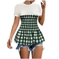 thumbnail image 1 of Birdeem Blouses pour Femmes, Chandail Décontracté à Imprimé Floral, Col Rond, Manches Courtes, 1 of 9