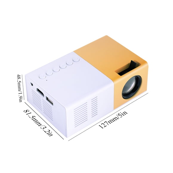 Tangxi Mini proyector LEDMini proyector,Full HD 1080P,proyector de películas portátil 1500Lux con LED de 30,000 Horas,Compatible con HDMI,USB,AV,VGA,Micro SD,Puerto 3.5mmUS 110-240V Khall DS03014-01