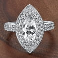 thumbnail image 2 of ELYA Jewelry Women's Marquise-Cut Clear Cubic Zirconia Sterling Silver Ring, 2 of 4
