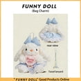 thumbnail image 2 of 4.7in Cute Lop-Eared Rabbit Bag Charm, Soft Plush Bunny Keychain, Small Stuffed Animal Backpack Accessory, Miniature Rabbit Figurine, Fluffy Bunny Keyring, Decorative Handbag Ornament, 2 of 6