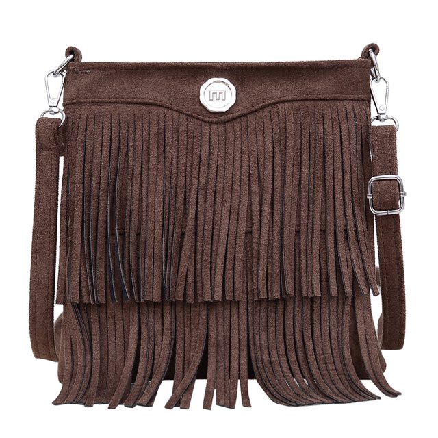 Bolso para Cruzado Hombro Con Flecos Retro Mujer