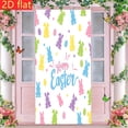 thumbnail image 5 of NWOKYZGH Easter Bunny Door Cover, Easter Party Supplies, Happy Easter Decorations, Easter Egg Hanging Banner, Welcome Spring Outdoor Indoor Backdrop for Party Decorations, 5 of 6