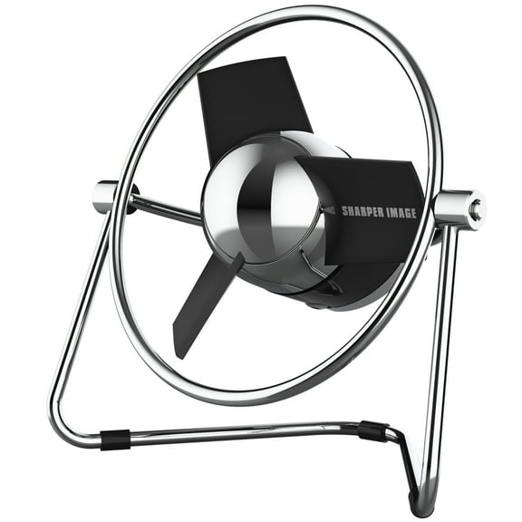 Sharper Image SBM1 Soft Blade Small Desktop Fan with USB, Black