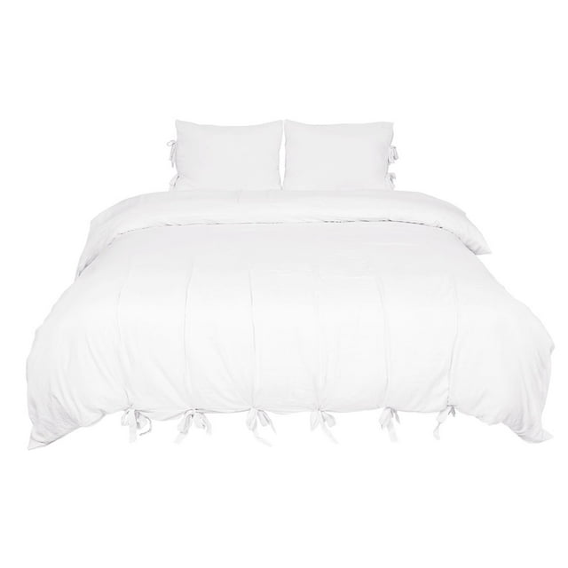 Unique Bargains Duvet Cover Set Soft 3 Pieces Microfiber Polyester Bedding Set