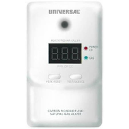 Universal Security Instruments Plug-In 2-in-1 Carbon Monoxide and Natural Gas Smart Alarm with Battery Backup