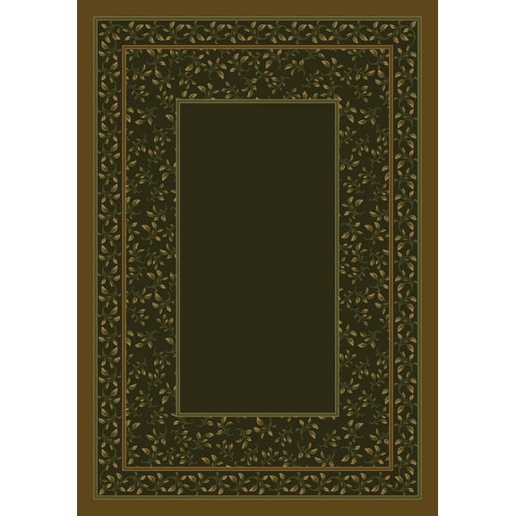 Milliken Design Center Area Rug LEANDER OLIVE Leander Olive Petals Vines 5' 4" x 7' 8" Rectangle