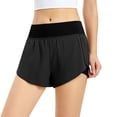 thumbnail image 1 of Hukapapa Pantalones cortos deportivos para mujer Pantalones cortos para correr de secado rápido Forro de tela de malla Pantalones cortos de entrenamiento de tenis de cintura alta Bolsillo con, 1 of 5
