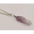 thumbnail image 3 of Crystal Necklace Silver Wire Wire Wrapped Amethyst necklace, 3 of 9