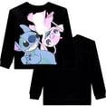 thumbnail image 3 of Disney Lilo & Stitch Girls Sweatshirt -Jumbo Graphic Print - Stitch Pullover Crewneck Sweatshirt- Sizes 4-16 Black, 3 of 6