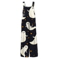 thumbnail image 4 of WTOBBY Casual Sleeveless Jumpsuit for Women in Cotton, Halloween Print Design for Stylish Outfits, Lightweight and Comfortable for All-Day Wear,BlackL, 4 of 5