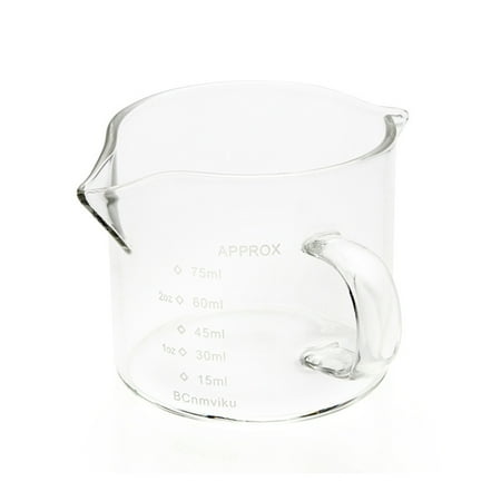 

Glass Measuring Cup Espresso Shot Glass Liquid Glass Ounce Cup With Scale and Double Nozzle Kitchen Measure Tool 75ml pinshui