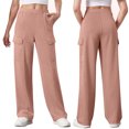 thumbnail image 5 of JIUKE Cargo Sweatpants for Women Casual Baggy Wide Leg Comfy Athletic Joggers Pants with Multi Pockets, 5 of 9