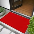 thumbnail image 5 of Christmas Red 2x3 Door Mat Rug, Farmhouse Solid Red Color Modern Art Non-Skid Rubber Backing Large Rectangle Rugs - Living Room Bedroom Home Office, Indoor Floor Mat Carpets Washable Rug, 5 of 9