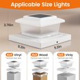 thumbnail image 3 of Fence Post Solar Lights Warm & Flickering Flame Modes LED Fence Post Lights for x Wood Vinyl Posts Solar Powe Auto On/Off Deck Patio Fence Yard Lighting, 3 of 6