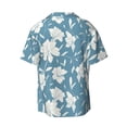 thumbnail image 4 of Goofa Lilies Flowers Printed Men's Casual Short-sleeved Shirt,Lightweight Breathable Button-down,Summer Casual men's top,Versatile Fashion shirt-X-Large, 4 of 7