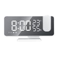 thumbnail image 1 of GROWTH TANK Bedside FM broadcast with projection alarm clock, Digital, adjustable brightness White, 1 of 8