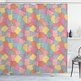 thumbnail image 1 of Ambesonne Geometric Shower Curtain, Tile Pattern Stripes, 69"Wx84"L, Multicolor, 1 of 3