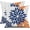 Blue Orange, variant on Yellow Blue Flower Pillow Covers 18x18 Inch Set of 2 White Gray Colored Throw Pillows Outdoor Waterproof Decor for Living Room Sofa Patio Funiture Garden Floral Polyester Pillow Covers
