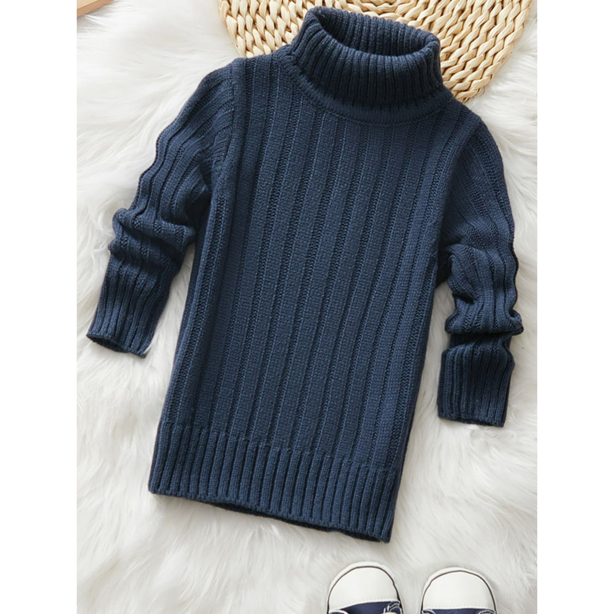 Jhcug Boys Girls Turtleneck Sweater Stretch Thermal Pullover Top For Winter Kids Clothes Other
