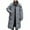 Gray-15, variant on HTNBO Women Parka Hooded Jackets Thicken Warm Cotton-padded Puffer Coats Long Parkas Clothes Loose Outerwear
