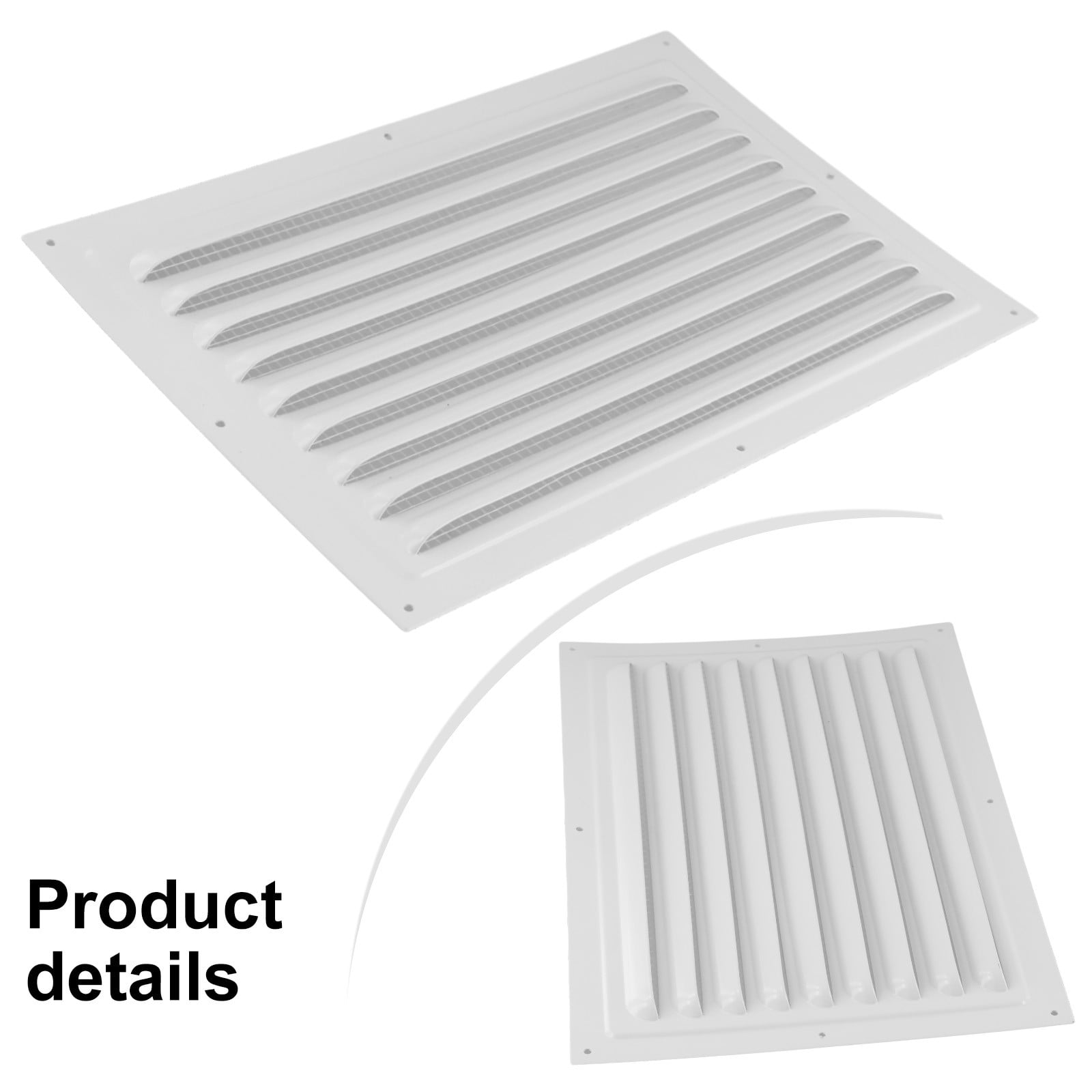 Metal Vent Cover Square Soffit Ventilation Louver Grille Cover with Mesh Vent 200X300mm