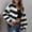 Black, variant on Women's Cardigans Long Sleeve Open Front Rainbow Striped Color Block Loose Casual Oversized Cardigan Long Lightweight Knit Outwear Coat Jacket