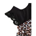 thumbnail image 5 of Qiylii Baby Bodysuit, Splicing Leopard Print O-Neck Romper Skirt + Hairband, 5 of 7