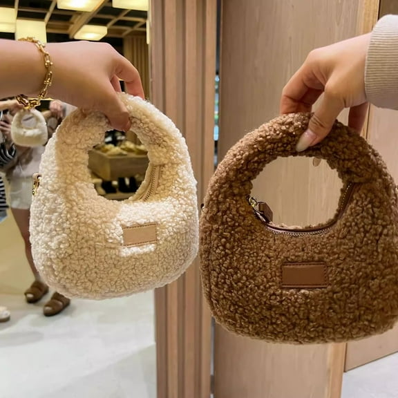 Mini Women's Plush Handbag Autumn/Winter Plush Crossarm Handbag
