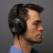 OneOdio Wired over-Ear Headphones - Studio DJ Headphones with Mic 50mm Driver & Dual Ports for Recording Monitoring Guitar Computer-Black
