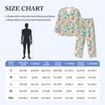 thumbnail image 4 of Yiaed Wild Sea Life Print Men’s Pajamas Set - Long Sleeve Button Down Sleep Shirt and Pajama Bottoms Sleepwear Set Mens Pjs Sets Men's Pajama Bottoms-, 4 of 7