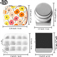 thumbnail image 2 of Portable Mini ,12-Well Empty Watercolor Palette,Small Paint Storage Kits with Magnetic Clip and Oil Pot, A, 2 of 9