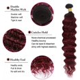 thumbnail image 3 of Extensiones de cabello Biottihair Burgundy Deep Wave, 3 paquetes de 22 a 26 pulgadas, 3 of 7