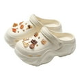 thumbnail image 4 of MIASHUI Sabots à Plateforme Respirants pour Femmes, Chaussures d'Eau de Plage Décontractées et Confortables, Blanc, 10, 4 of 4