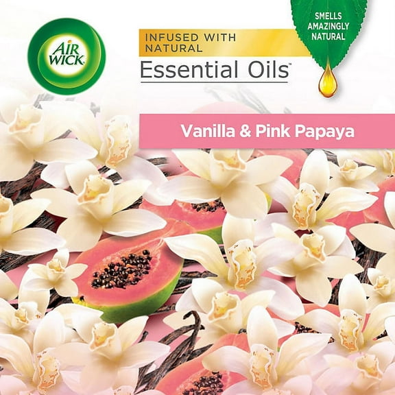 Air Wick Scented Oil Starter Kit – Vanilla & Pink Papaya, 2 Warmers   7 Refills