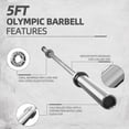 thumbnail image 4 of BalanceFrom Olympic Bar for Weightlifting and Power Lifting Barbell, 700-Pound Capacity, 4 of 6