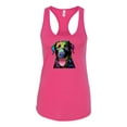 thumbnail image 2 of Wild Bobby, Love Can Make a Tail Wag Pitbull Dog Lover Ladies Racerback Tank Top, Raspberry, Small, 2 of 3