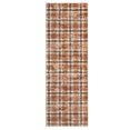 thumbnail image 2 of GlowSol 2'x8' Runner Rug Washable Plaid Rug Entryway Hallway Kitchen Runners Farmhouse Bedsides Runners Rug for Laundry Room, Orange, 2 of 7