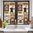 thumbnail image 2 of Vintage Coffee Window Privacy Film, Farmhouse Retro Art Coffee Beans Static Cling UV Sun Blocking Heat Control Window Tint Day and Night, Non-Adhesive One Way Windows Privacy Cover 17.7''x39.3'', 2 of 7