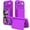 Darkpurple, variant on Sleektime Rugged PC Back Case for iPhone Air with Mirror, Cash & Credit Card Slots, Kickstand Durable Shockproof Cover for Women & Men, Slim Wallet Design, Full Protection,Black